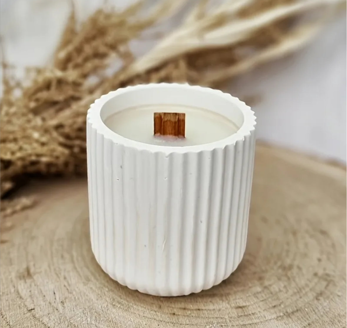 Handmade Soy Wax Candle in Gypsum Jar