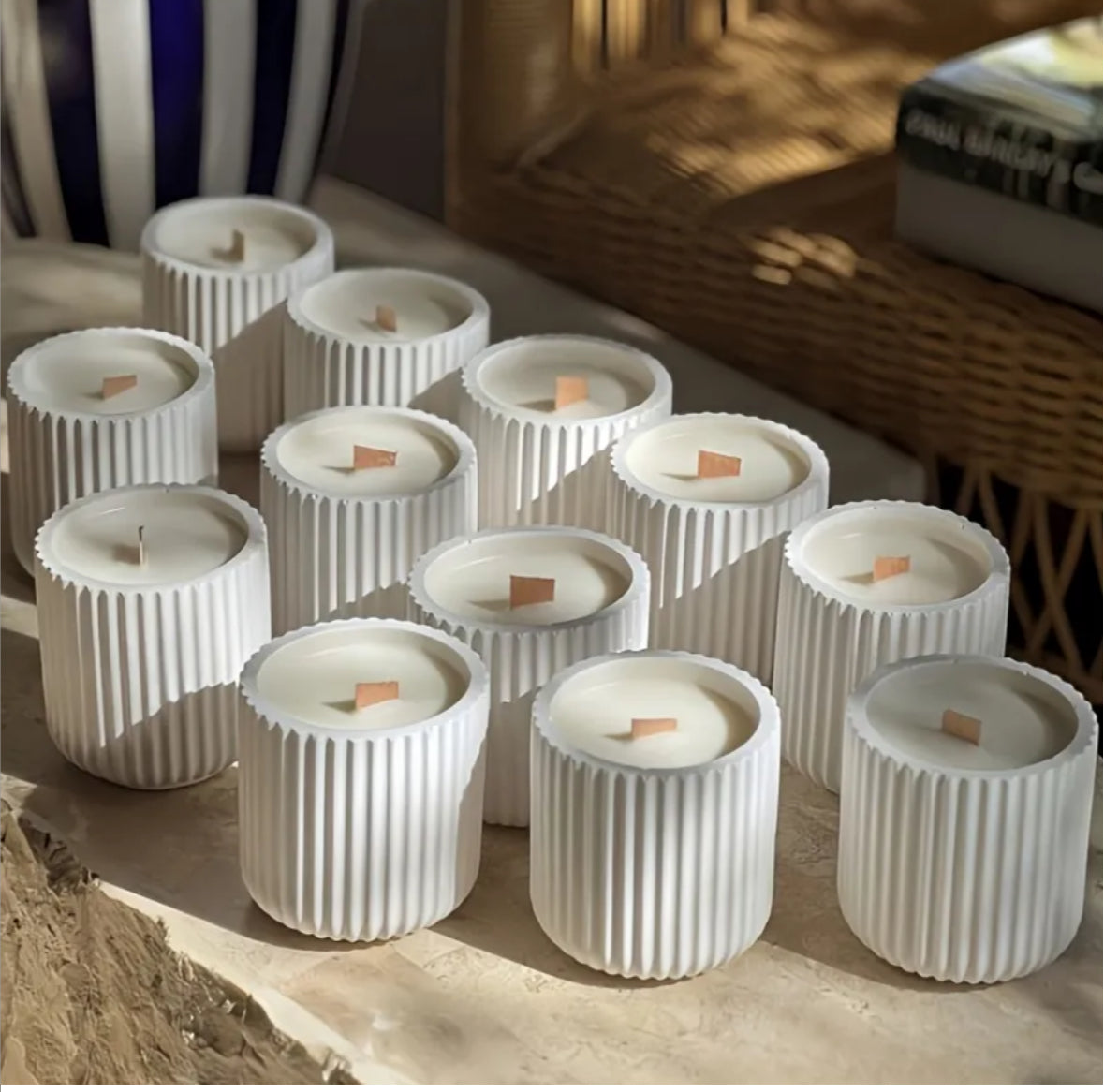 Handmade Soy Wax Candle in Gypsum Jar