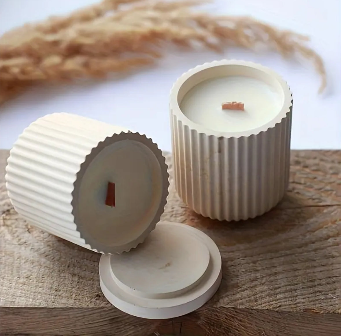 Handmade Soy Wax Candle in Gypsum Jar