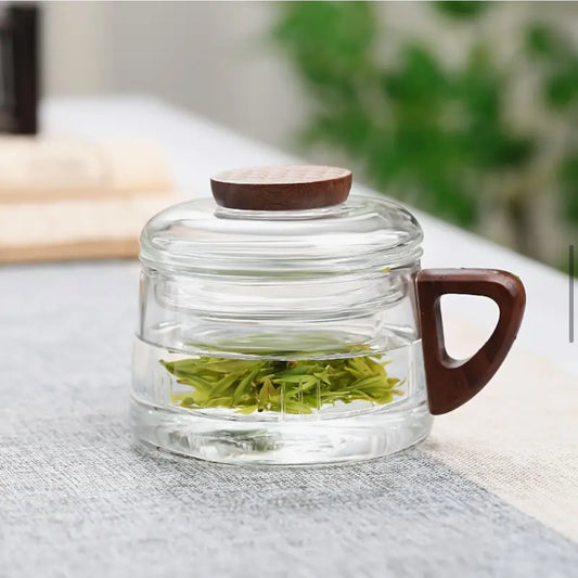 Premium 250 ml Borosilicate Glass Teapot with Built-in Filter & Spill-Proof Lid