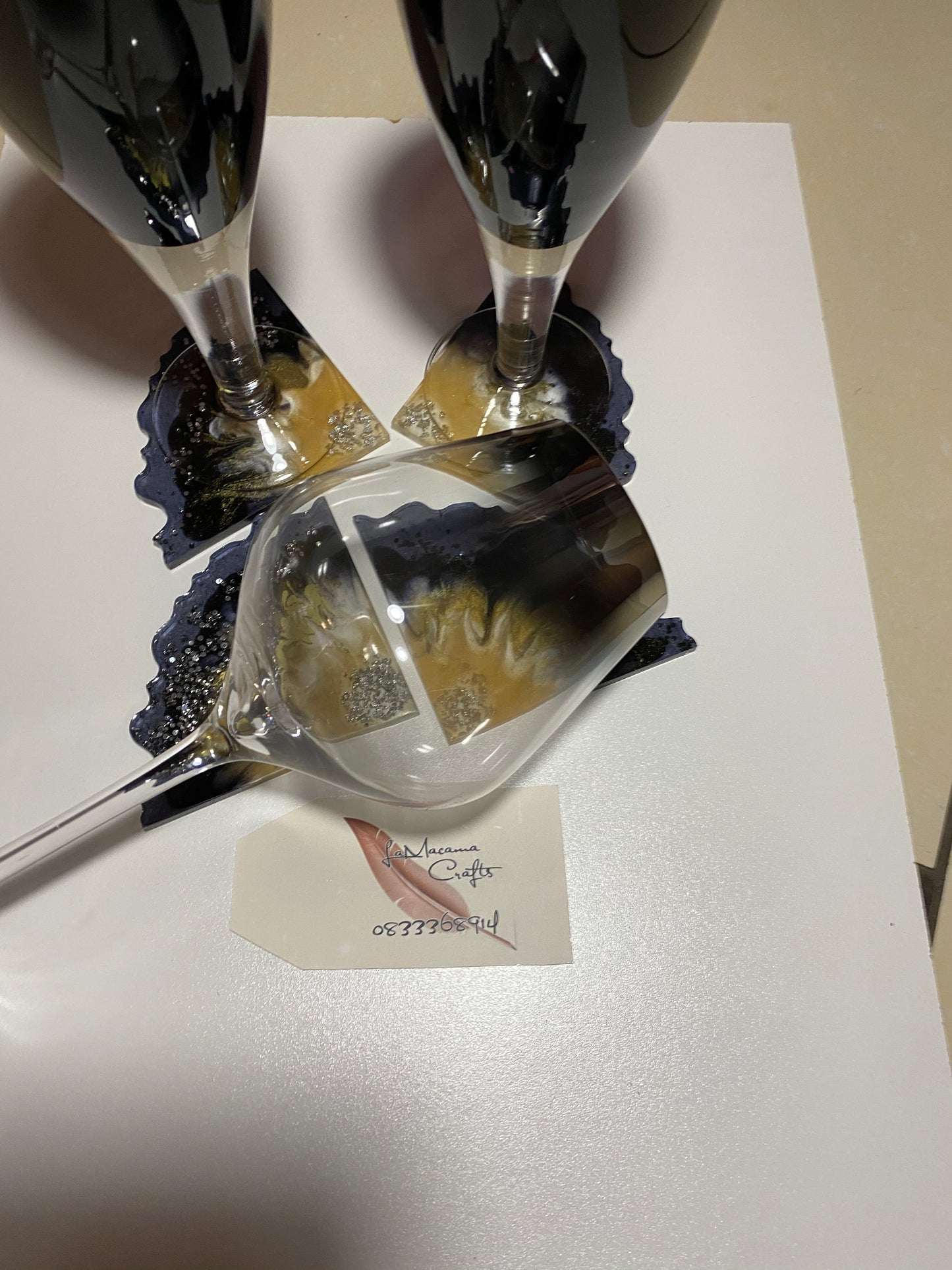 Bamboo wood resin coated kitchen utensil set