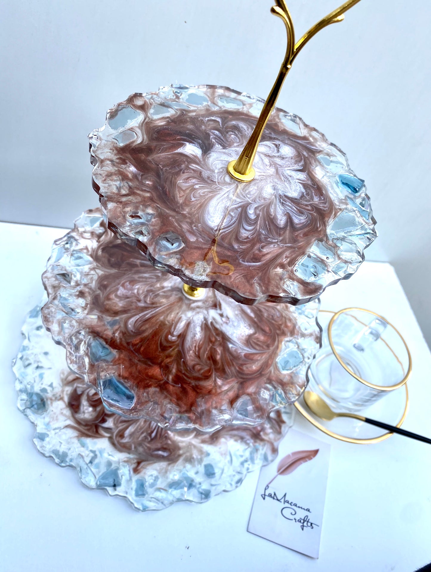 Bamboo wood resin coated kitchen utensil set