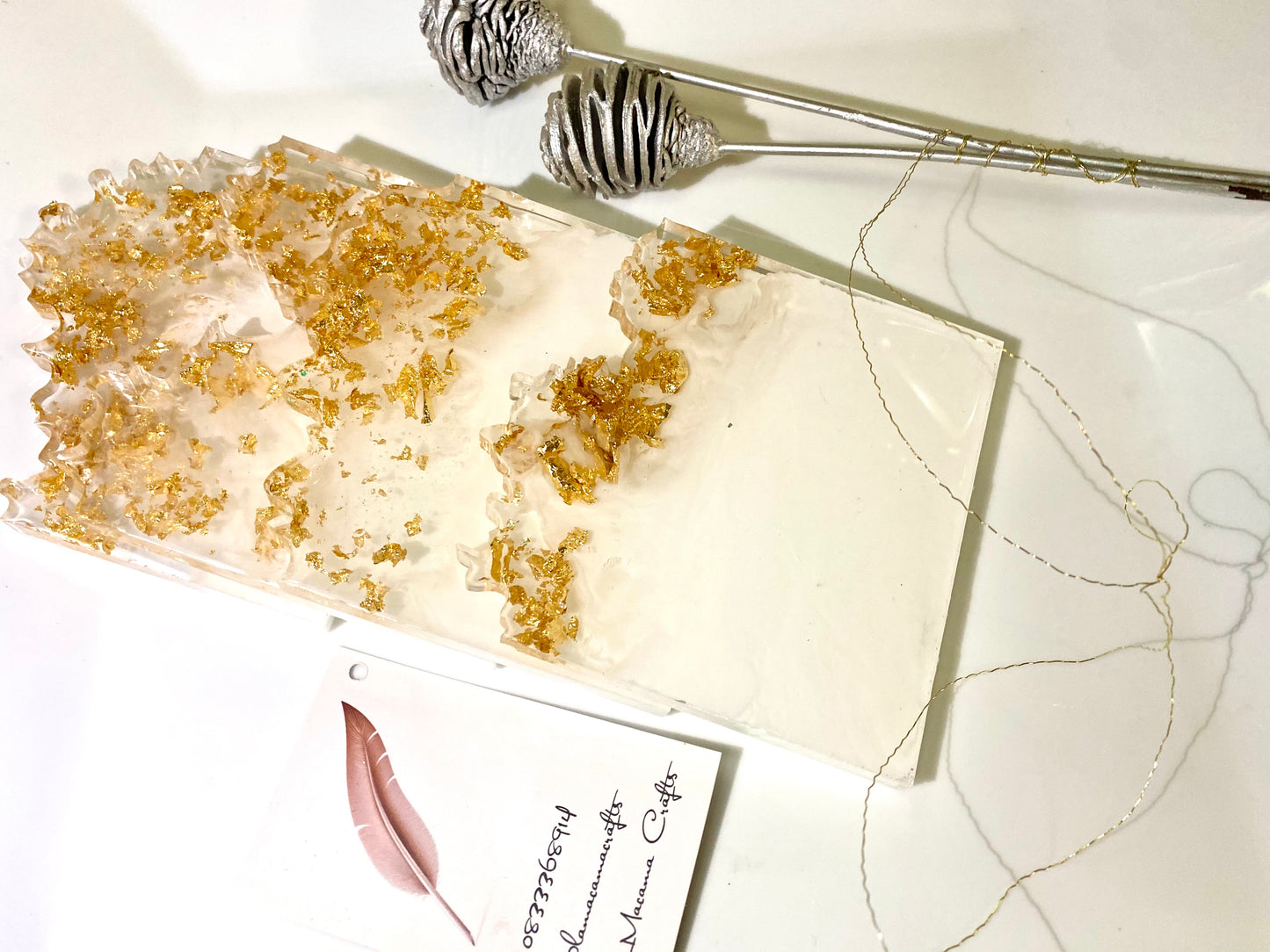 Bamboo wood resin coated kitchen utensil set