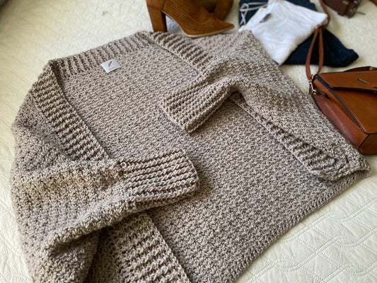 Crochet Cappuccino cardigan short
