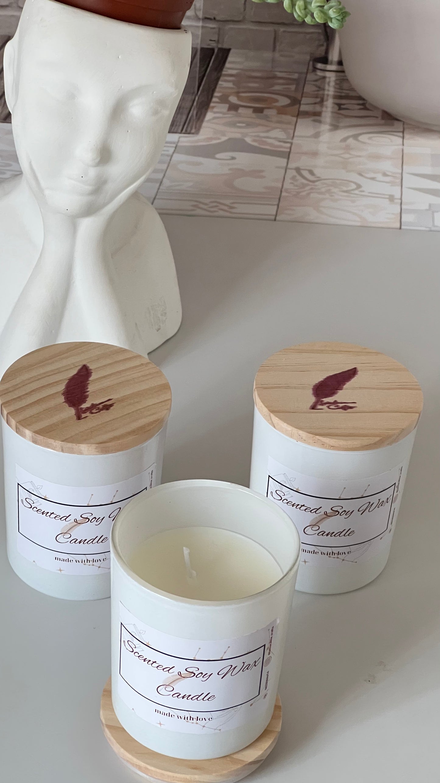 Soy Wax Candles in Elegant Glass Vessels